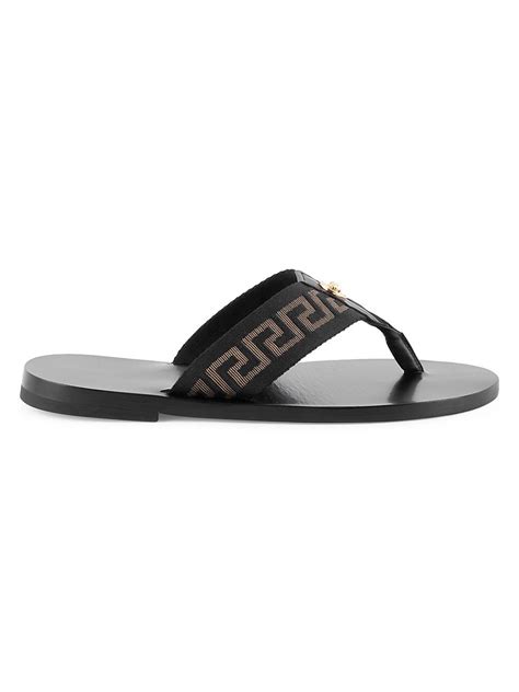 versace nastro logo leather sandals|Versace Nastro Logo Leather Sandals on SALE .